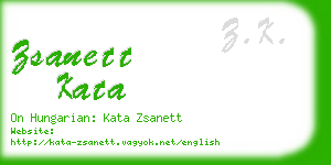 zsanett kata business card